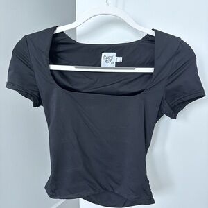 Princess Polly Black Square Neck Top